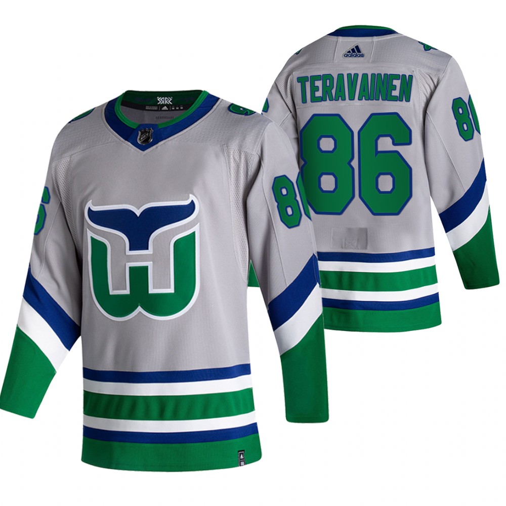 2021 Adidias Carolina Hurricanes #86 Teuvo Teravainen Grey Men Reverse Retro Alternate NHL Jersey->carolina hurricanes->NHL Jersey